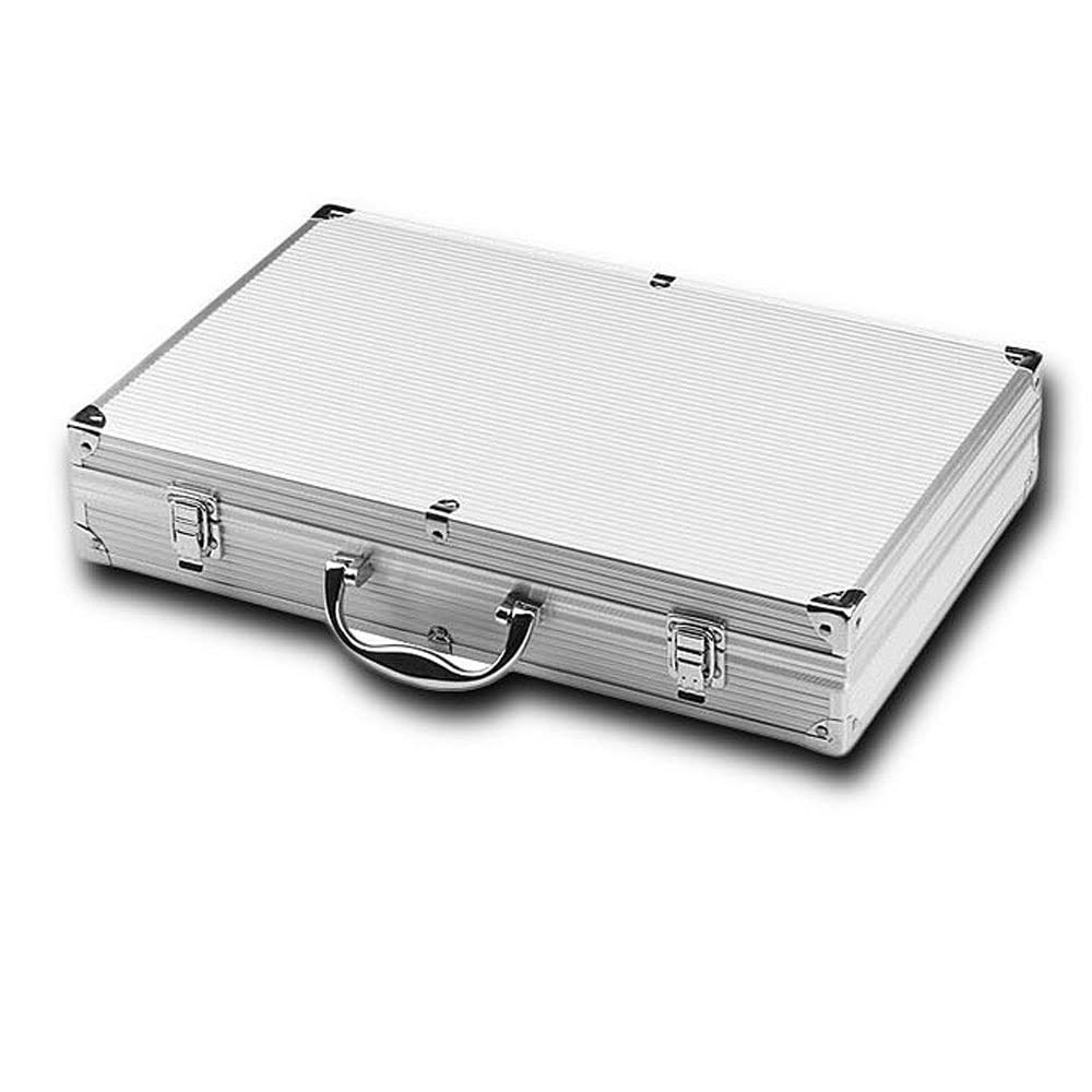 Grill Set. BBQ. Strumenti Grigliare Strumenti Set Regali for Uomo, 3 2 pz. Accessori for Grill in Acciaio Inox con Custodia in Alluminio, termometro, for Barbecue in Campeggio/Cortile