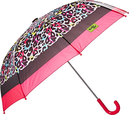 Western Chief Girl's Groovy Leopard Umbrella (Toddler/Little Kids/Big Kids) Black One Size