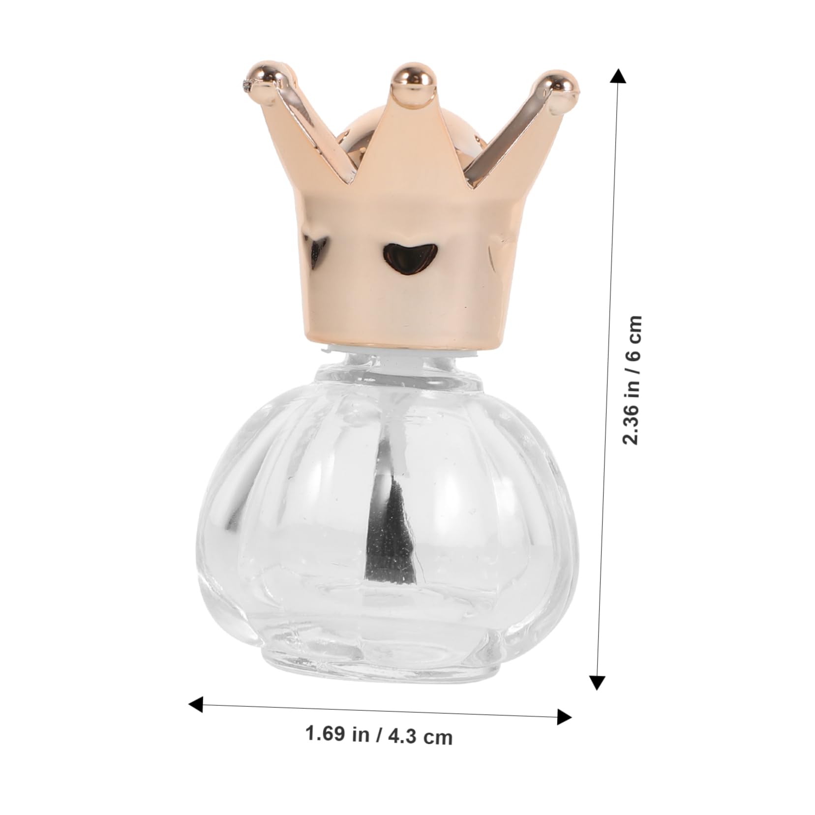 minkissy 10ml Glass Nail Polish Bottle Container Brush Nail Polish Dispenser Leakproof and Reusable for Projects or As