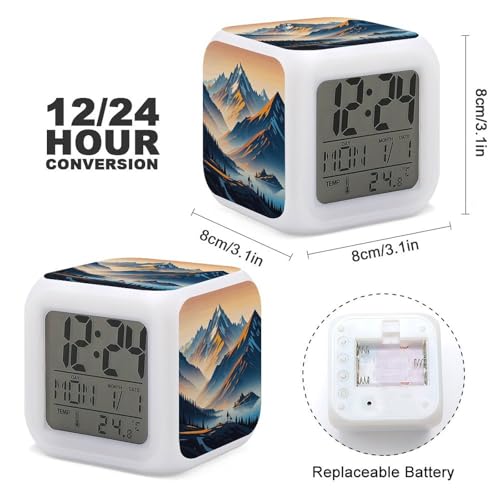 Reloj despertador con pantalla LED grande para evitar la fatiga visual 3