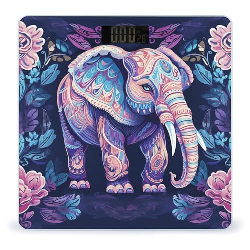 Báscula de baño digital Purple Elephant alta precisión miniatura 1