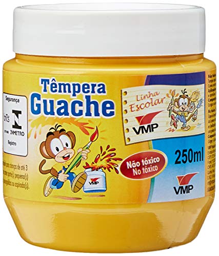 Guache 250Ml Cor Unica 6Un Amarelo Ouro