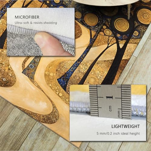 Tapis de salon lavable et antidérapant résistant pour domicile