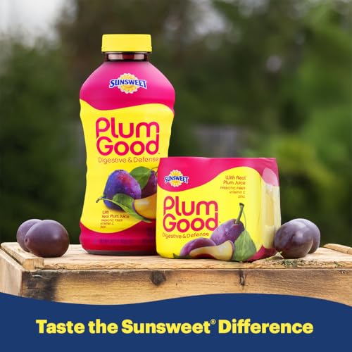 Sunsweet PlumGood Plum Juice Small Cans – Canned Drink Made with Real Plum Juice – Prebiotic Fiber & Essential Vitamins and Minerals – 4 Pack of 7.5oz Cans - Thumbnail 5