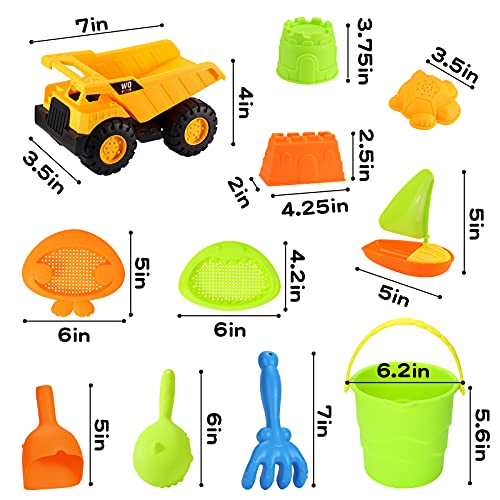 image for 3 otters Beach Toy Set, 28 PCS Sand Toys for Toddlers Beach Truck Kids