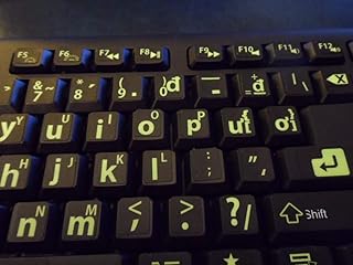 Vietnamese Keyboard Stickers with Fluorescent Inlays. Large Symbols Will Not Wear, Smudge or Fade. Vietnamese Conversion for All Laptop and Desktop Keyboards Also Free USB LED Light (White).