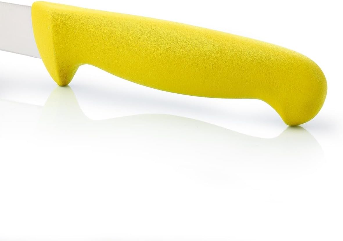 Arcos Sole Knife/Fish Knife Nitrum Stainless Steel and 170 mm blade. Designed for handling and preparing fish. Ergonomic Polypropylene Handle. Series 2900. Color Yellow.