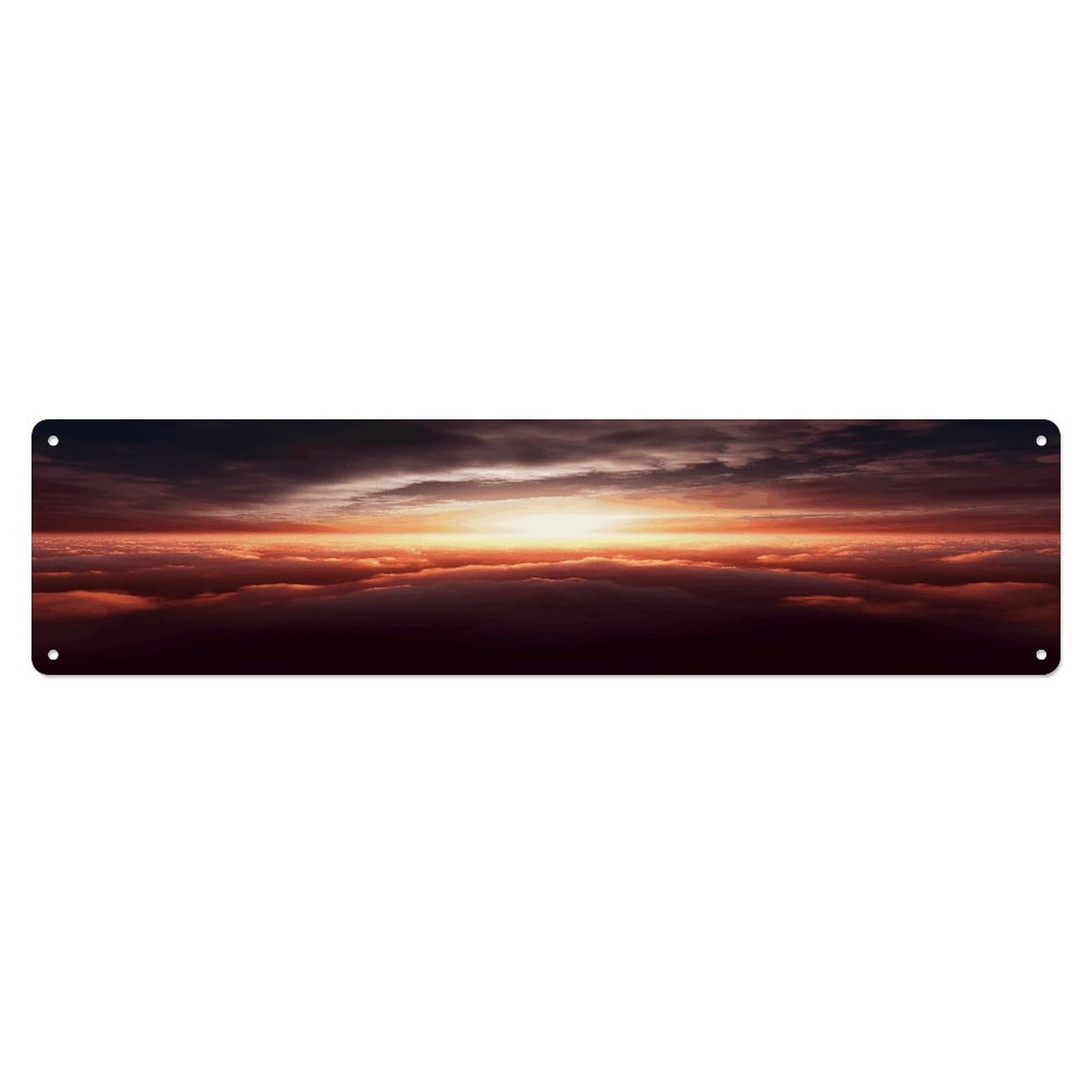 Adfgyerh Style Sun Sunrise Cloud Wall Decor Aluminum Waterproof. Plaque, Practical Gift,Sign 15.7X3.9 Inch Poster,For Home, Office, Business, Garage– Indoor/Outdoor