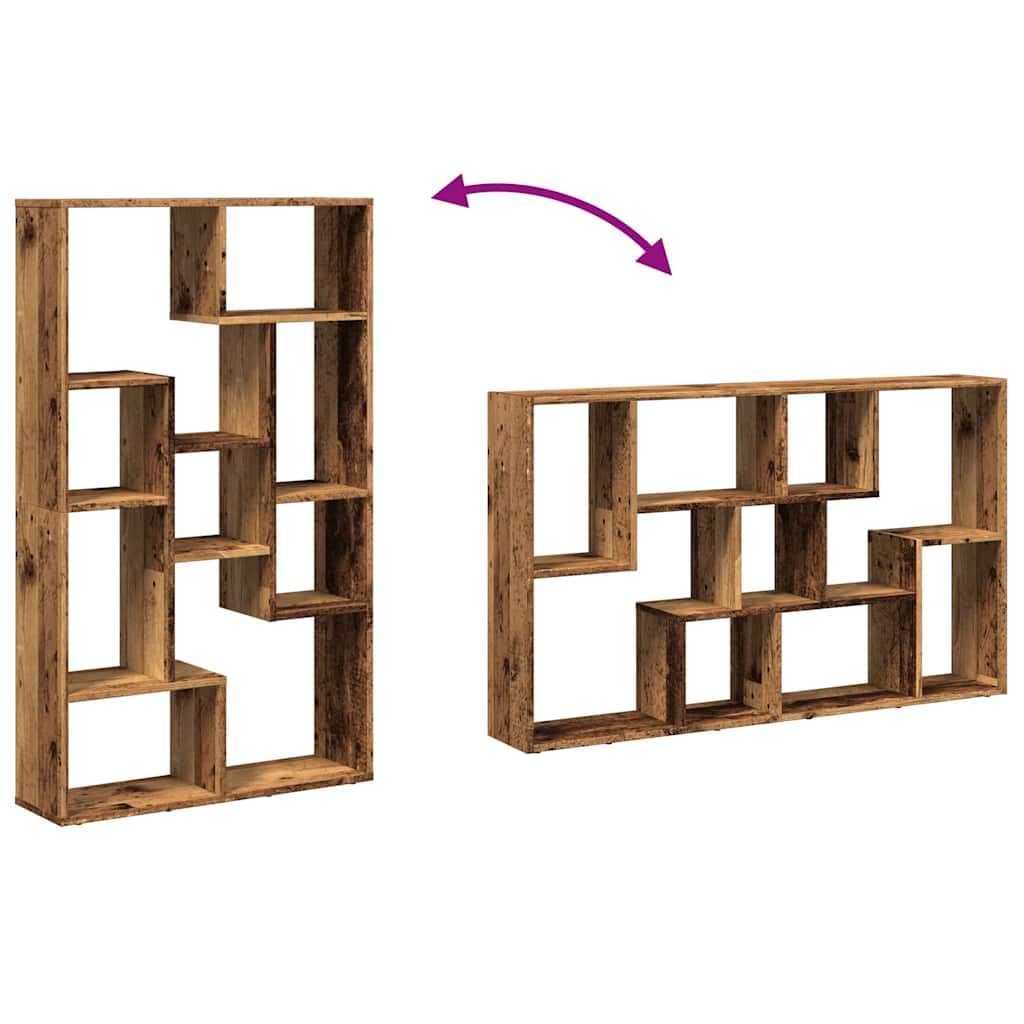 Libreria effetto legno anticato, 72 x 20 x 120,5 cm