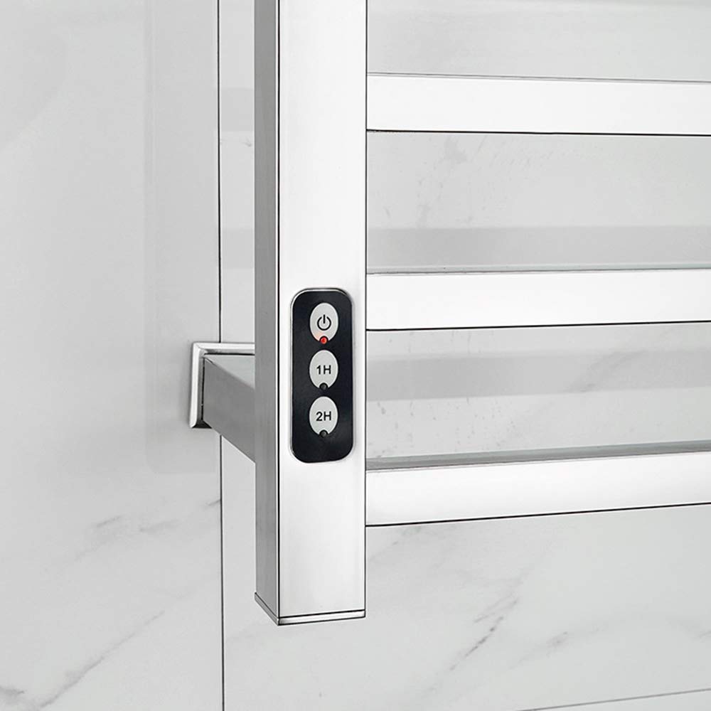 Toallero eléctrico doméstico, radiador Calentador de Toallas de Acero Inoxidable 304 y toallero de Pared, radiador de baño de Ahorro de energía + desinfección + Secado