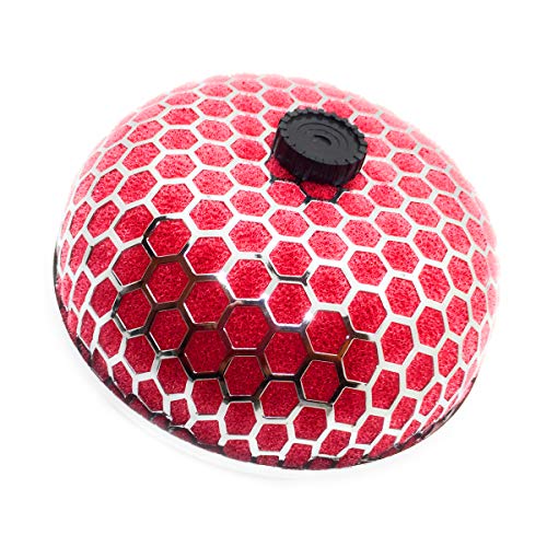 A'sTool 車用 エアフィルター スポンジ 洗浄可能 エンジン 吸気 集塵 効率 空気 濾過 ろ過 燃費 向上 カー 車 フィルター 汎用 キノコ型 76mm (レッド)