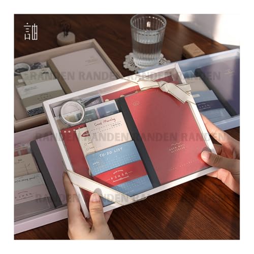 Image of RANDEN Warm Red Journaling Kit, 346PCS Vintage Scrapbook & Stationery Set with Aesthetic Stickers, Ephemera Pack and Journal Supplies for Bullet Journals, Planners, Albums & Creative Crafts (WARM RED)