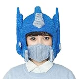 is Gundam Optimus Hat Helmets Warm Winter Hat Ski Cap Beanie Christmas Birthday Gifts for Caps (Blue)