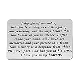 PLITI Sympathy Gift I Thought of You Today But That is Nothing New Sympathy Keychain God Has You in His Arms I Have You in My Heart Memorial Gifts for Loss of Loved One (i thought of you card)