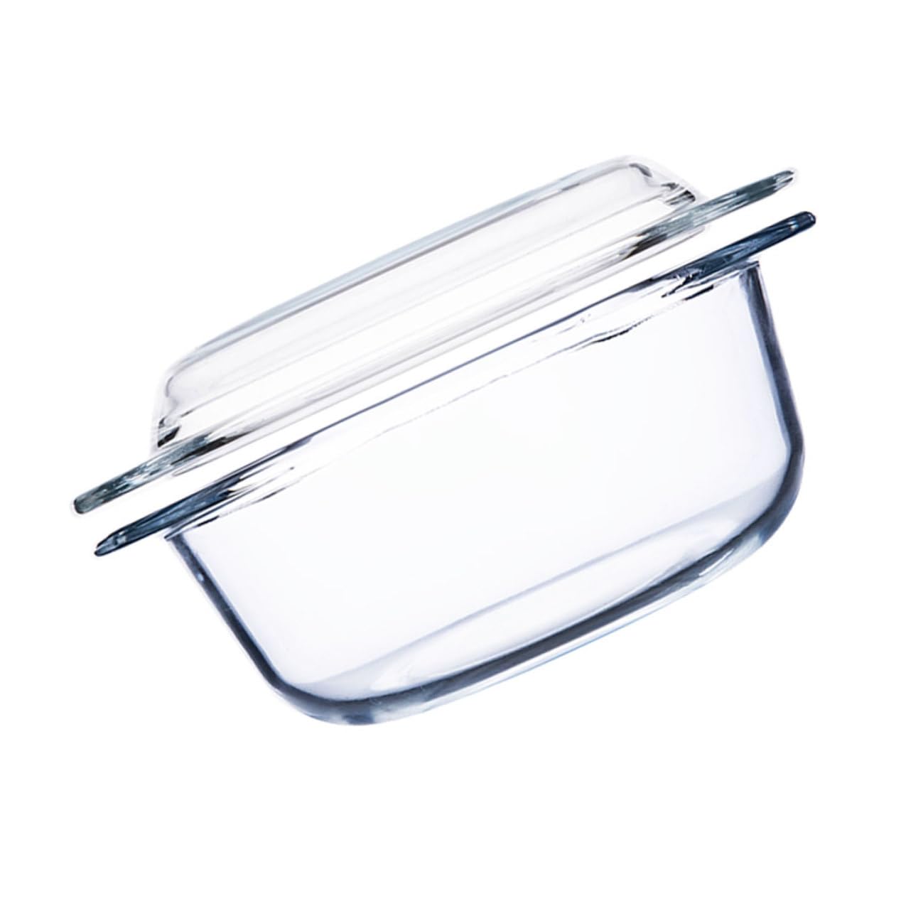 Hitzebeständige Glasschüssel mit Deckel, 1l, Temperglas | Mikrowellengeeignet, Ofen Geeignet, 1 Stück, Leicht zu Reinigen, Brucharm