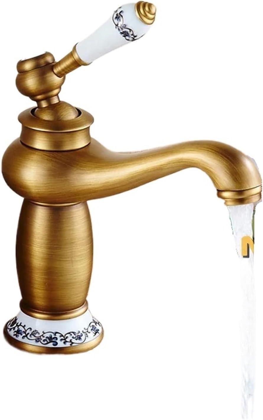 Rubinetto del bagno Rubinetto for lavabo in ottone bronzo antico Miscelatore monocomando Rubinetto for bagno caldo e freddo (Color : Bidet style)