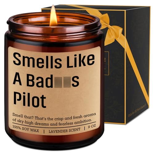 LEADO Aviator Candle, Pilot Gifts for Men, Women - Airplane, Aviation Gifts for Pilots -...