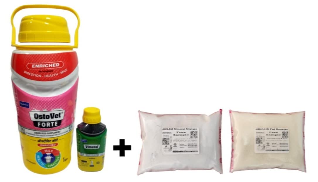 (FREE ADILAID Mineral Mixture 200 Gms & Fat Booster 100 Gms) + Ostovet Forte Double Strength (1 Ltr) Calcium Liquid with Vimeral (60ml) Multivitamin is a Combo Nutritional Supplement for Pet Birds ,Small & Large Animals (B0B9RR4BMB) Amazon Price History, Amazon Price Tracker