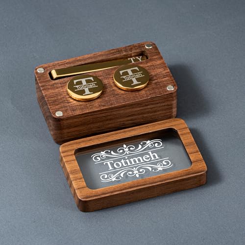Set personalizado de pinza de corbata y mancuernillas para hombres miniatura 3