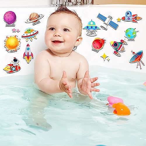 Window Clings Stickers for Kids Window Gel Clings Decals Thick Gel Clings Toddlers and Adults Classroom Home Nursery Airplane Birthday Party Supplies (Space)