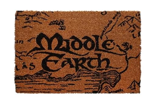 SD Toys - Felpudo El Señor de los Anillos, Middle Earth, Fibra de Coco, Antideslizante, Marrón y Negro, 60 x 40 cm | Ya disponible en tu tienda friki favorita! En mundofriki.es!