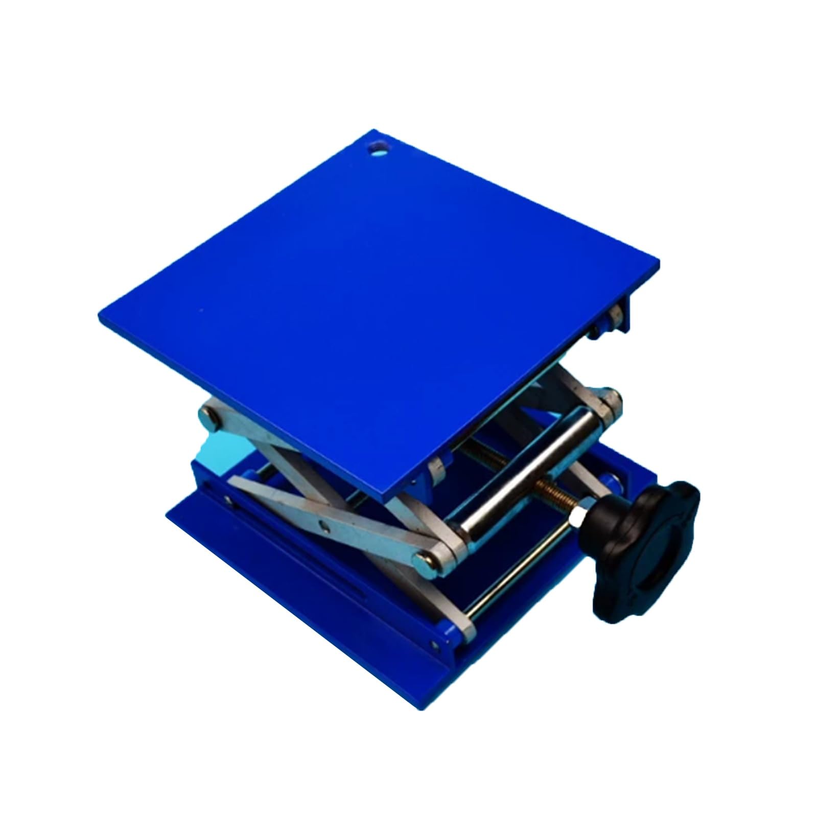 Plataforma Elevadora De Aluminio, Soporte Gato Tipo Laboratorio | Herramienta de medición de elevación manual, rango de altura ajustable 4,5-37 cm Capacidad de carga máxima 20 kg(15x15cm)