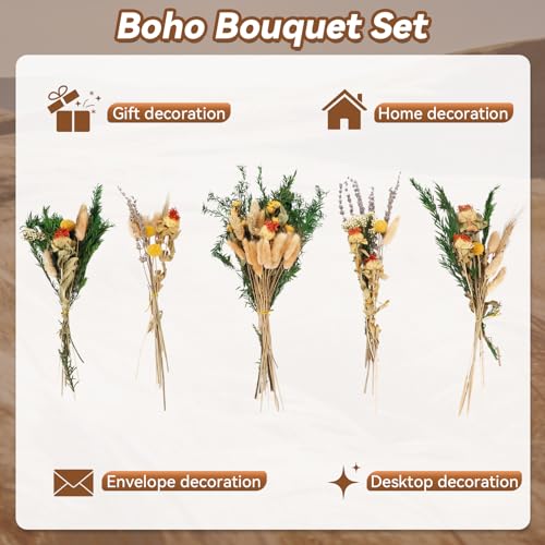 Ramo Grande Boho de Flores Secas Variadas 345 Pzs miniatura 5