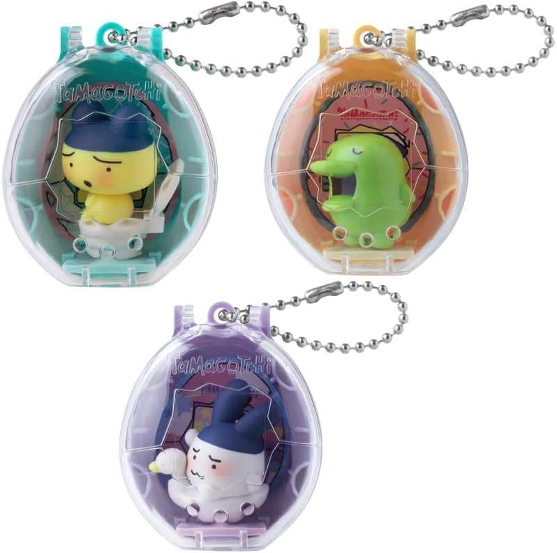Tamagotchi Collectibles Series 1 Poop Time Figures, 1 of 6 Characters to Collect, with Display Case and Sticker, Ages 6+