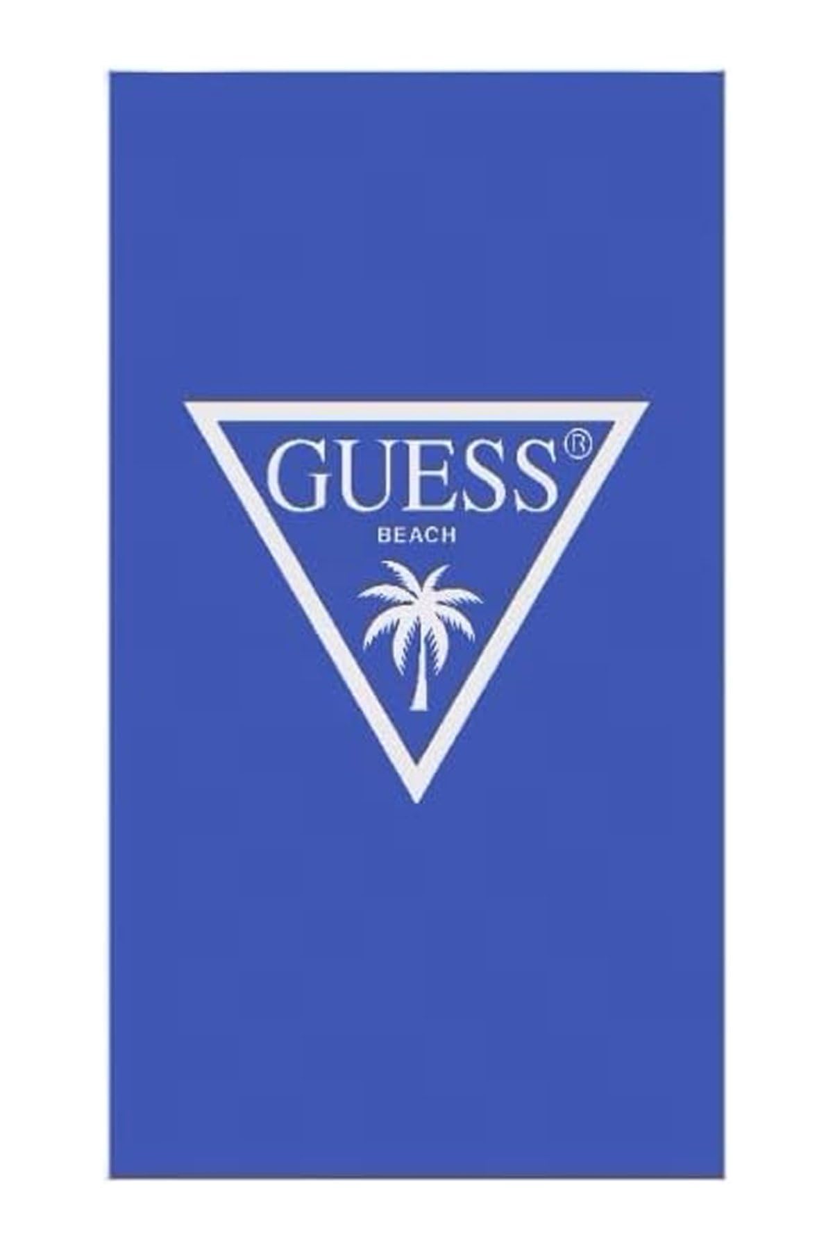 Guess Serviette de Plage Logo Triangulaire avec Paume E5GZ14SG00P G7M1 Florescent Bleu