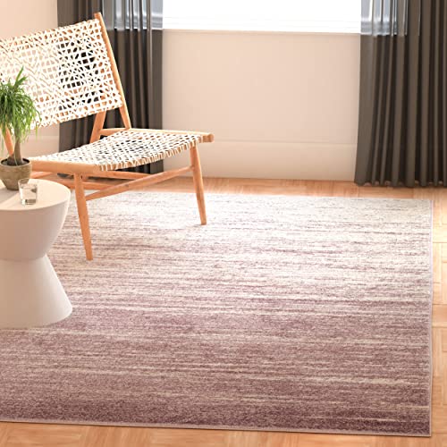 Safavieh Alfombra Moderna Para Salón, Comedor, Dormitorio, Colección Adirondack, Pelo Corto, Color Crema Y Morado, 122 X 183 Cm Safavieh Alfombra Moderna Para Salón, Comedor, Dormitorio, Colección Adirondack, Pelo Corto, Color Crema Y Morado, 122 X 183 Cm