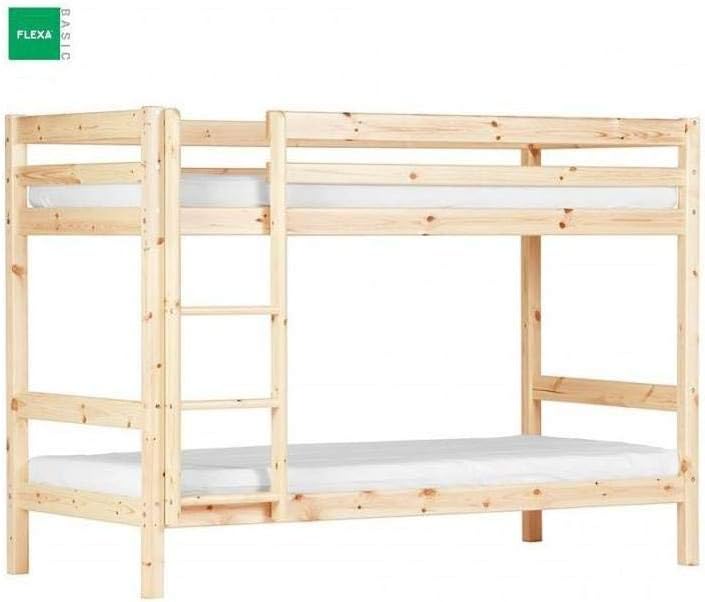 Sleeping Flexa Bunk Bed Solid Pine Natural Varnish 90 x 200
