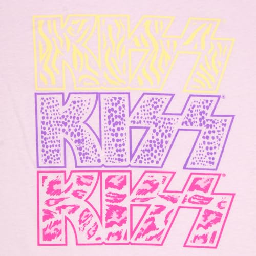 Isaac Morris Limited Girls KISS Short Sleeve T-Shirt, KISS Rock Band Raglan Crew Neck Tee for Girls2