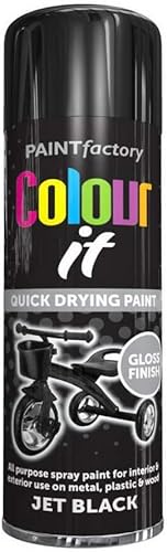 Lata de aerosol de pintura de 8.5 fl oz 'Black Gloss' de uso general