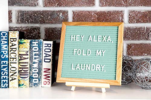 Felt Letter Board 10x10 (Seafoam) +690 PRE-Cut Letters +Cursive Words Stand +Sorting Tray | Letter Board with Letters, Letter Boards, Letterboard, Word Board, Message Board, Changeable - Thumbnail 4