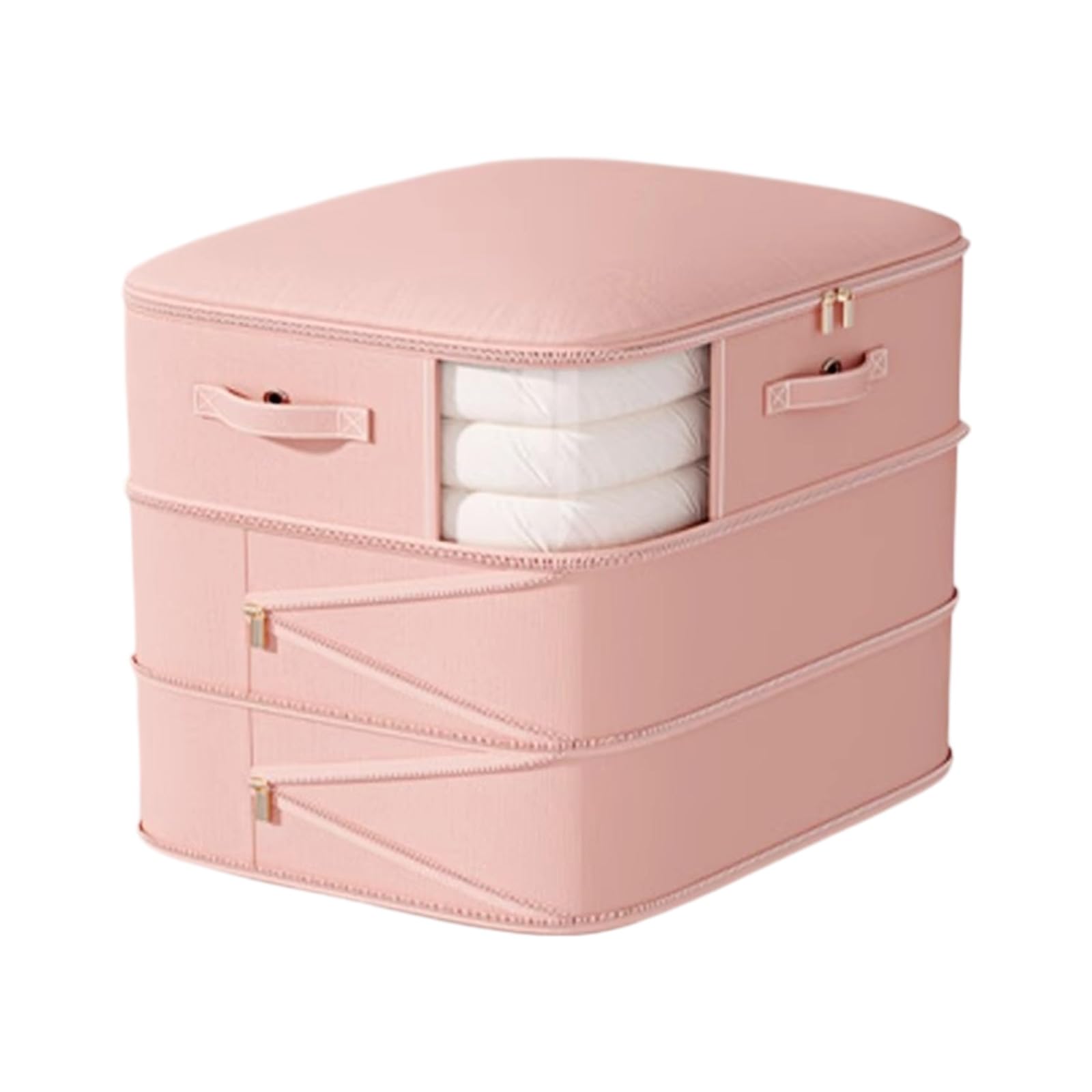 HENYGEN Intelligent Vacuum Packed Organizers Bags with Separate Sections Seasonal Clothing Storage Sacks for Easy Access to Stored Items Storage Bags with Window