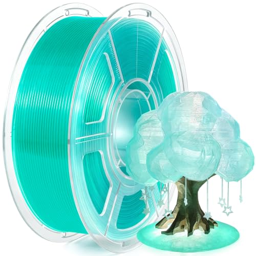 iSANMATE PLA Transparent Filament 1.75 mm, Clear Filament for 3D Printers, Suitable for High-Speed Printing, 1 kg/Spool 