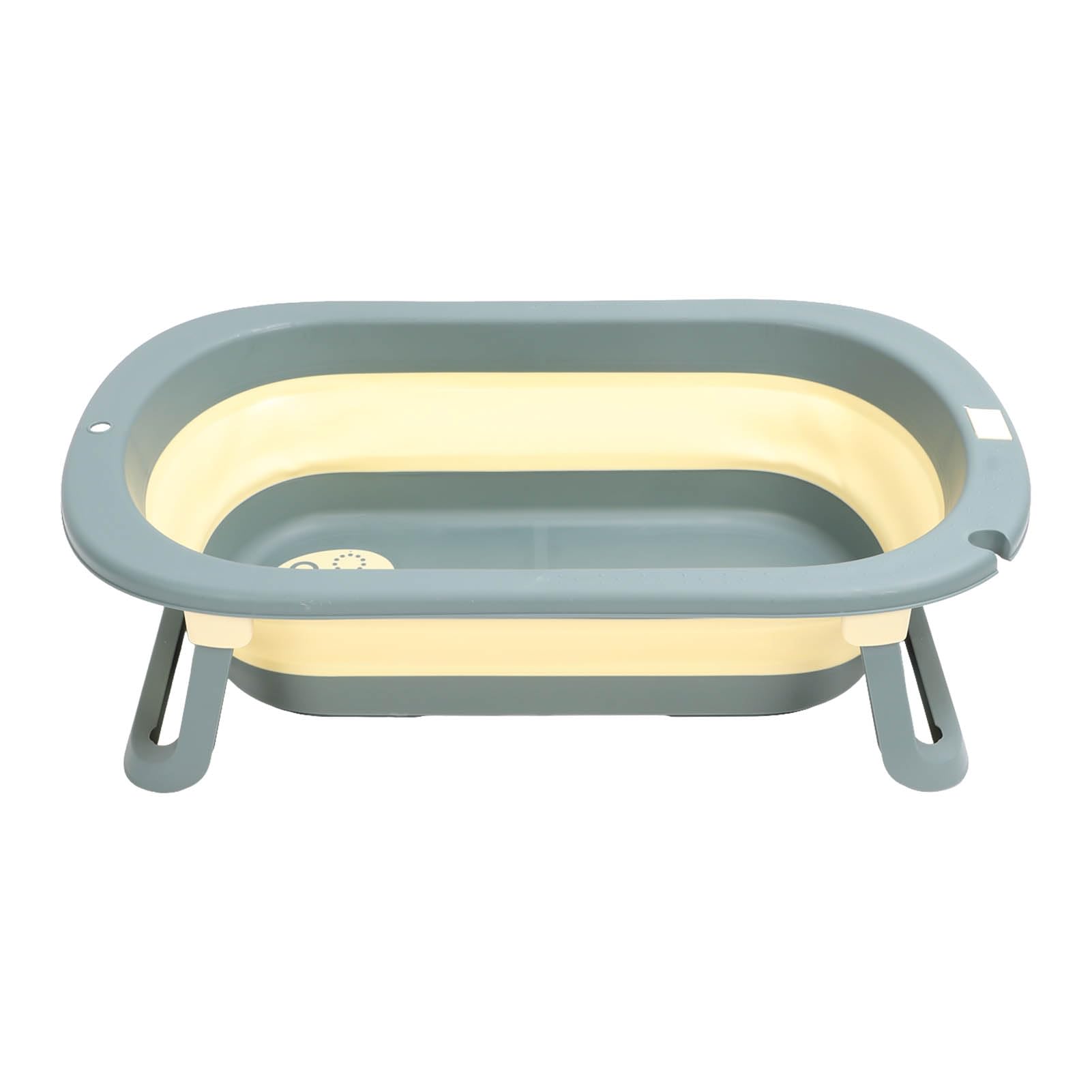 Bañera Plegable para bebé, Antideslizante, Segura, con Orificio de Drenaje, Portátil, Plegable, para Interior (GREEN)