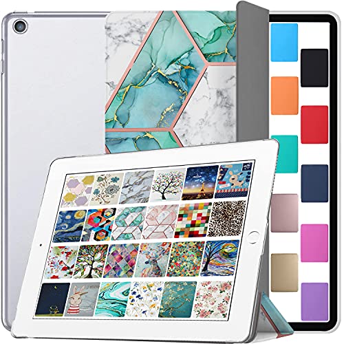 Image of DuraSafe Cases for iPad Mini 5 Gen 2019 7.9 Inch [ Mini 5th Gen ] A2133 A2124 A2126 MUQY2HN /A MUQW2HN /A MUQX2HN /A MUU52HN /A PrintediPad Cover with Translucent Frosted Hard Back - Marble Green