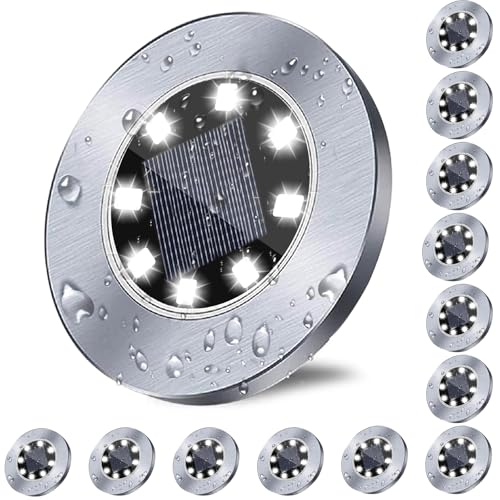 Rayolon Solar Ground Lights, Waterproof Solar Garden Light, Upgraded Outdoor Garden Waterproof...