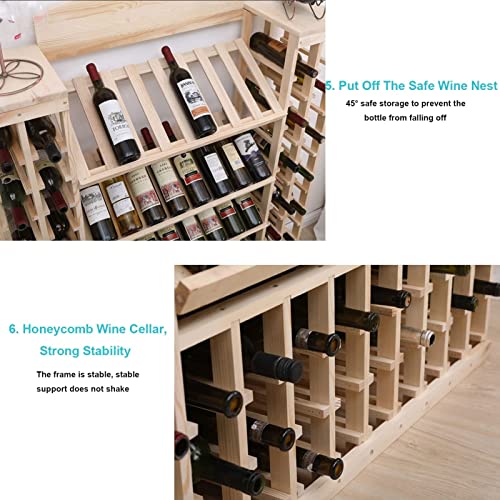 Soporte de botella de vino independiente de madera miniatura 5