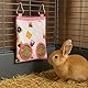 Heusack für Kaninchen 3er Set – Hängender Heutasche für Meerschweinchen, Chinchillas, Hamster, 24x19cm, Mit 2 Löchern, Wasserdicht, Robust und Langlebig für Kleintiere