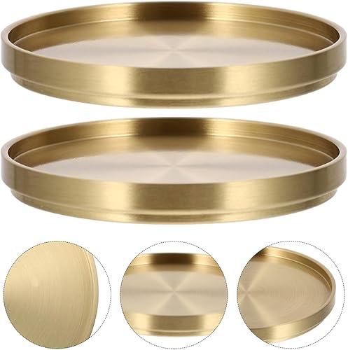 Miniatura 4 de Posavasos dorados de latón para bebidas, posavasos de bronce dorado, detalles de decoración dorada para mesa y bar, elegantes posavasos de cobre