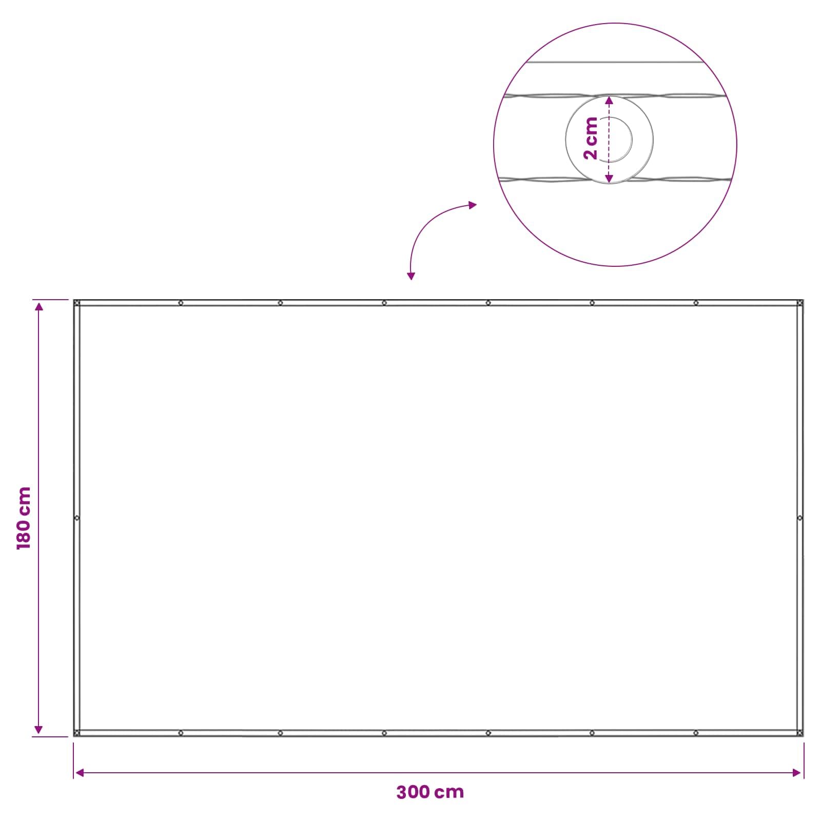 Frangivista Poliestere PU, Balcone, Beige, 300 x 180 cm