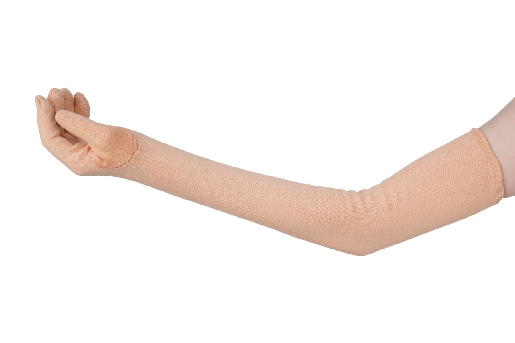 Teemoods Womens Full Arm Gloves for Protection Against Sun UV Rays, Tanning, Pollution and Dust, Beige, 1 Pair 1