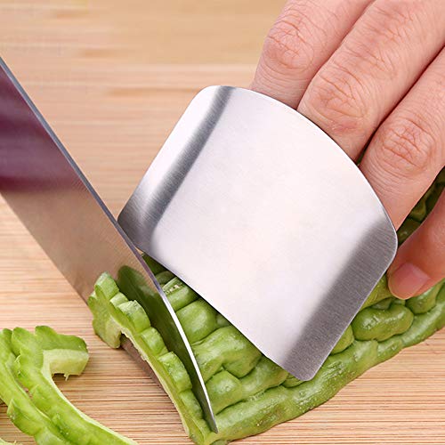 Stainless Steel Finger Guard Knife Cutting Protector Hand Kitchen Safe Slice Tool for Chef - Cooking Avoid Hurting When Slicing and Chopping