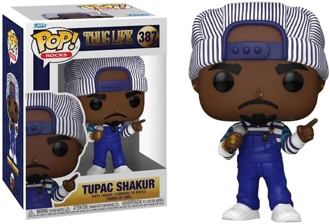 Funko Pop Tupac Shakur Thug Life with Mic and Hat + Protector: Pop! Rocks Vinyl Figure (Gift Set Bundled with ToyBop Brand Box Protector Collector Case)