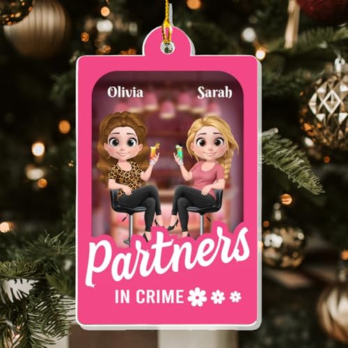Bestie Sisters Forever Personalized 3D Acrylic Ornament - Custom Cartoon Action Figure Keepsake for Friendship Gifts - Image 4