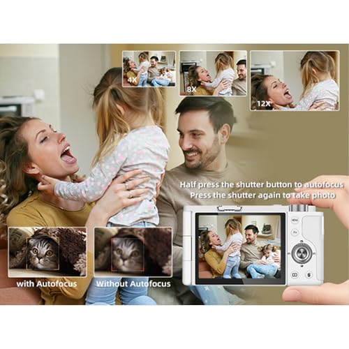 ORDRO G730 5K 64MP HD Vlog Micro Single Camera, 12X Optical Zoom Vlogging Camcorder with 3.2" IPS touch Flip Screen, WDR - Image 4