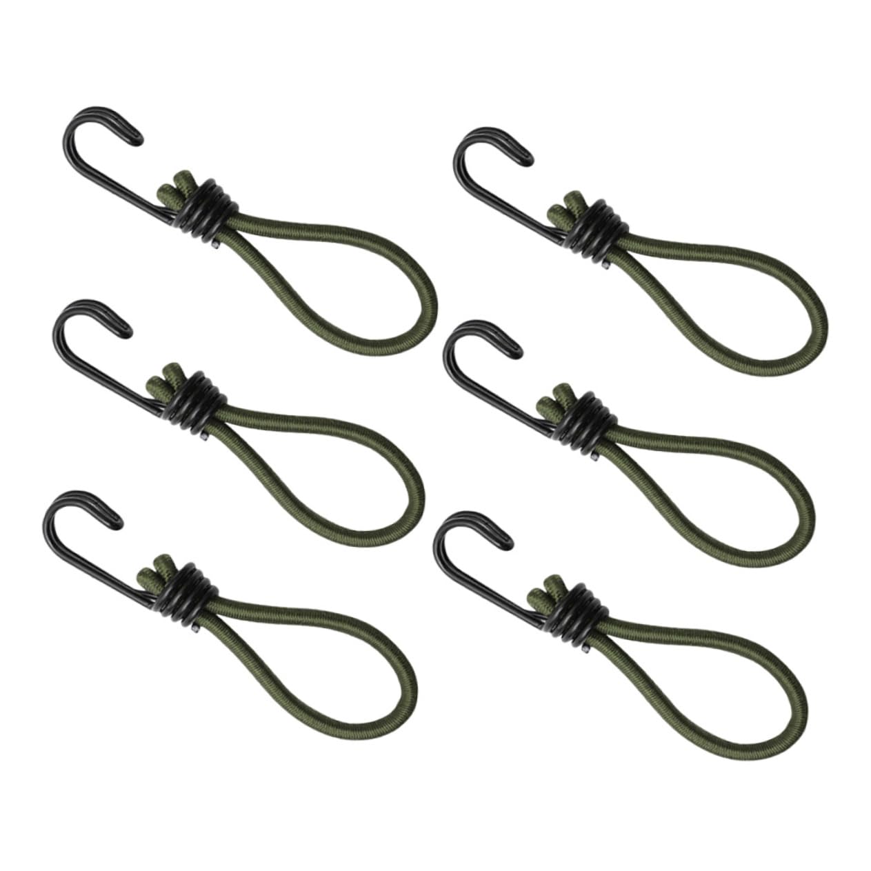 Abaodam Zeltzubehör Zeltheringe Zelt J Befestigung Camping Zeltplane Zelthaken Bungee Seile Mit Haken Kit Elastische Zeltklammern Zelte Schlafseil Outdoor Camper Gummi Oliv