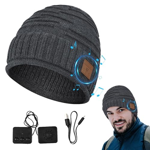 Gorro Com Auscultadores,Gorro Musical de Malha - Sem Fios Para Atividades Ao Ar Livre Caminhada Ski
